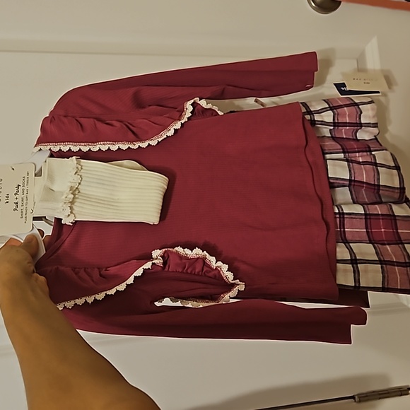 Pack and party girl plaid skirt set for little girls (size 4) - Picture 2 of 5